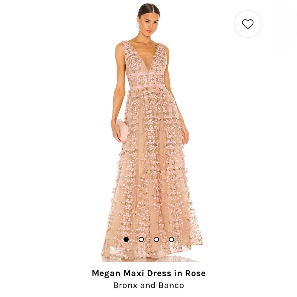 Megan Maxi Lace Tulle Dress GOWN 
Bronx and Banco in Rose - hard to find!